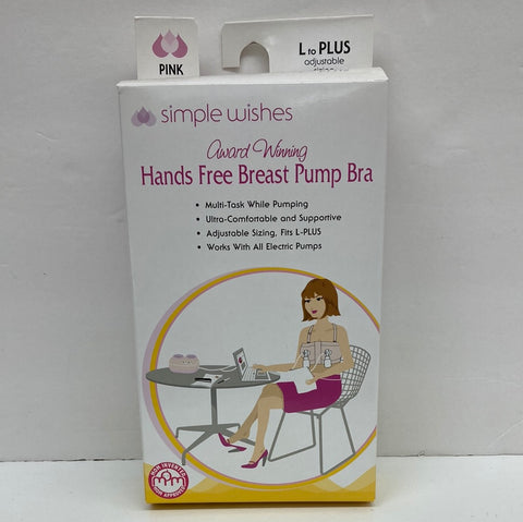 Simple Wishes - Hands Free Breast Pump Bra - Pink - Sz L Plus