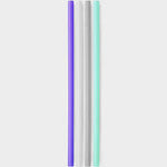 Go sili Extra Long Silicone Straws 4pk