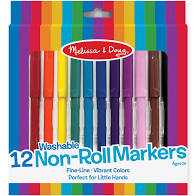 Melissa & Doug - Washable 12 non-roll Markers