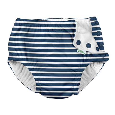 Iplay - Snap Reusable Swim Diaper - Navy Stripe