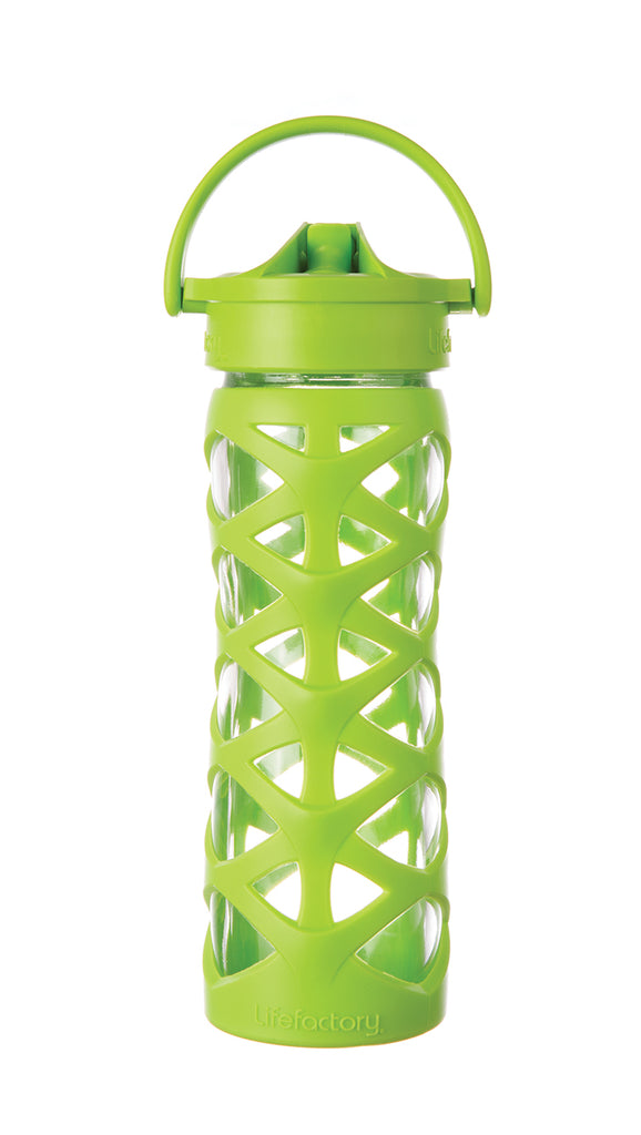 Lifefactory 8oz Stainless Steel Baby Bottle with Pivot Straw Cap Grey