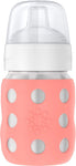 Lifefactory - Stainless Steel 8oz Wide Neck Bottle with Sippy