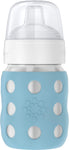 Lifefactory - Stainless Steel 8oz Wide Neck Bottle with Sippy