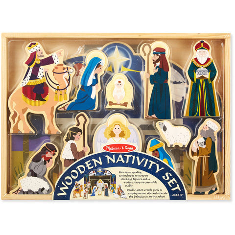 Melissa & Doug - Wooden Christmas Nativity Set