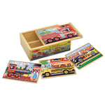 Melissa & Doug - Wooden Jigsaw Puzzles in a Box - Vehicles