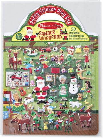 Melissa and Doug- Puffy Sticker Set- Santa’s Workshop