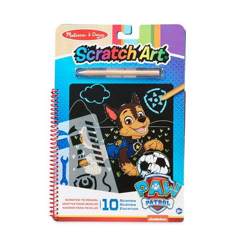 Melissa & Doug Paw Patrol Scratch Art Pad- Chase