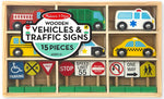Melissa & Doug - Wooden Vehicles & Traffic Signs