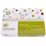 OsoCozy Organic Prefold -  6 pack Unbleached - Small Size 1