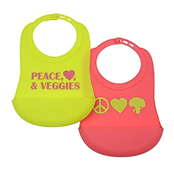 Chewbeads EAT 100% Silicone Bib Set