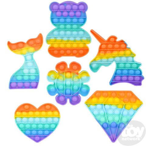 Toy Network Bubble Poppers -  6-8.25" Rainbow Icon