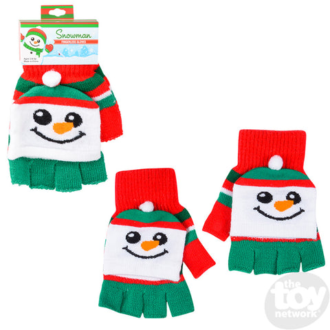 Toy Network Snowman Kids Fingerless Gloves