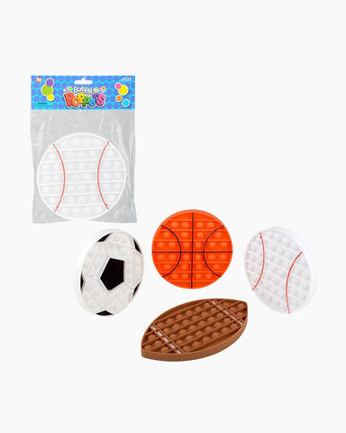 Toy Network Bubble Poppers -  6-8.25" Sports Balls
