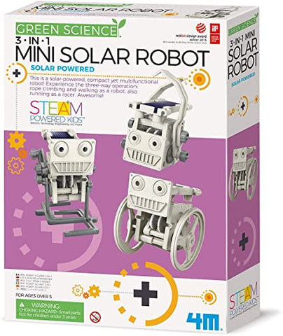Toysmith - 3-in-1 Mini Solar Robot